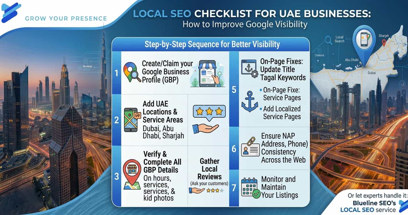Local SEO Local SEO Checklist for UAE Businesses: How to Improve Google Visibility